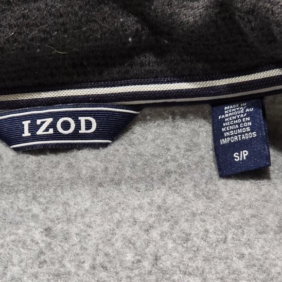 Izod Vest Light Gray Multi Front Pockets Full Zip Sleeveless Collard Vest Men's - Picture 4 of 8